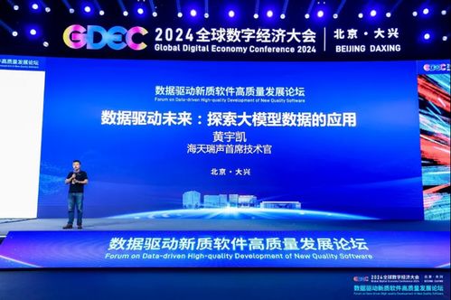 海天瑞声cto黄宇凯出席全球数字经济大会 数据驱动新质软件高质量发展论坛 并发表演讲